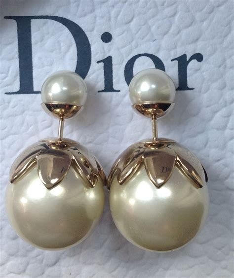 dior double pearl earrings online|christian mise en Dior tribal double pearl.